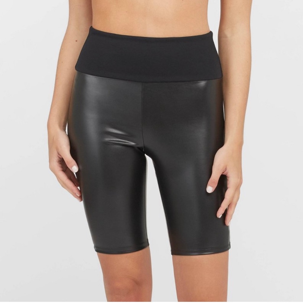 ASSETS by SPANX Women’s Faux Leather Bike Shorts